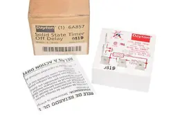 NEW DAYTON 6A857 SOLID STATE TIMER OFF DELAY RELAY