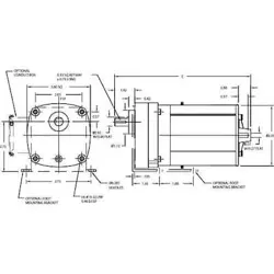 DAYTON 6A197 AC GEARMOTOR, 30.0 IN-LB MAX. TORQUE, 95 RPM NAMEPLATE RPM, 115V