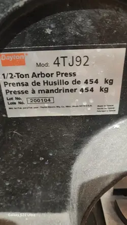 ARBOR PRESS MODEL
