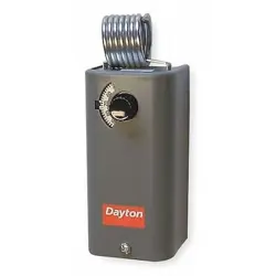 DAYTON 1UHH3 LINE VOLT MECHANICAL TSTAT, OPEN/CLOSE ON RISE, 30 DEGREES TO 110