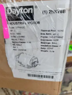 143-5T/56HZ FRAME 230/460V