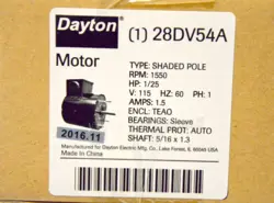 RPM:1550 HP:1/25 V:115