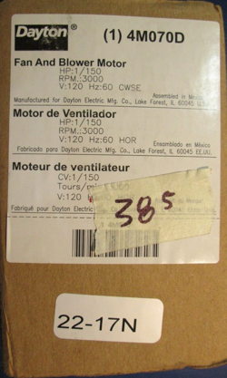 1/150HP 3000RPM