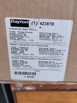 AC GEARMOTOR 4Z387B.