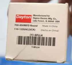 DAYTON 6FLL4 MOTOR START CAPACITOR,708-850 MFD,ROUND