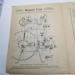 ANTIQUE DAYTON CUB SUCTION PUMPS 1928 REPAIR LIST PARTS 11-B 20-A