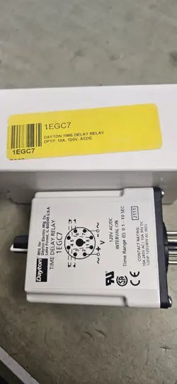 DAYTON 1EGC7 TIME DELAY RELAY,120VAC
