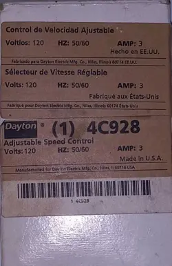 INDUSTRIAL FAN SPEED