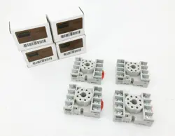 LOT OF 4 NEW DAYTON 5X852N RELAY SOCKETS 8-PIN 300V 10A