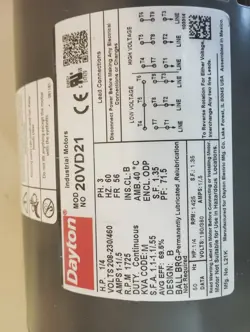 DAYTON ELECTRIC MOTOR 1/4 HP