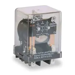 DAYTON 1A487 GENERAL PURPOSE RELAY, 24V DC COIL VOLTS, SQUARE, 8 PIN, DPDT