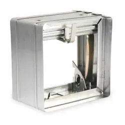 DAYTON 2TGG1 SQUARE FIRE DAMPER,17-3/4 IN. W
