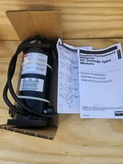 DAYTON 4Z528D PERMANENT MAGNET DC MOTOR 90 VDC 1/6 HP 1800 RPM 
