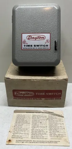 DAYTON 2E021 24 HOUR DIAL TIME SWITCH SINGLE POLE SINGLE THROW USA NEW W/ BOX