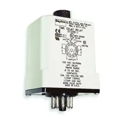DAYTON 1EGC2 TIME DELAY RELAY,120VAC/DC,10A,DPDT