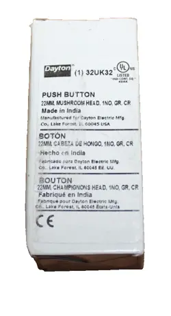 PUSH BUTTON NON-ILLUMINATED