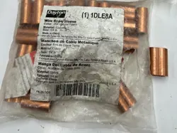 (QTY 25) DAYTON WIRE ROPE SLEEVE 1DLE8A DULL COPPER FINISH 1/4 IN