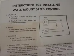 KBWC-13K DAYTON SOLID STATE MOTOR SPEED CONTROL MODEL KBWC-13K NEW