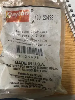 DAYTON 2X498 FLEXIBLE COUPLING