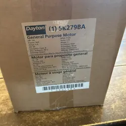 NEW DAYTON SPLIT PHASE MOTOR HP: 1/4, RPM: 1725, VOLTS: 115, AMPS: 5.4 5K279BA