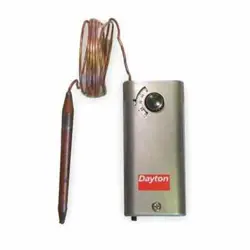 DAYTON 2NNT3 LINE VOLT MECHANICAL TSTAT, OPEN/CLOSE ON RISE, SPDT, 24 TO 600VAC