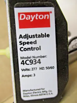 ADJUSTABLE SPEED CONTROL