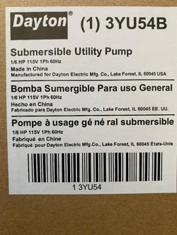 3YU54 PLUG-IN SUBMERSIBLE