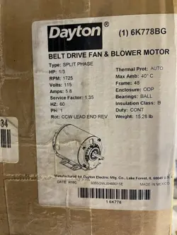 FAN/BLOWER MOTOR 1725RPM-1/3HP-115V