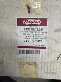 DAYTON RECTANGULAR PERMANENT SPLIT CAPACITOR OEM SPECIALTY BLOWER