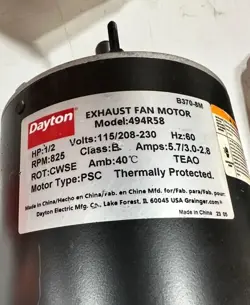60HZ 825 RPM