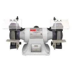 DAYTON 48WE50 BENCH GRINDER, 8 IN MAX. WHEEL DIA, 36/120 GRINDING WHEEL GRIT