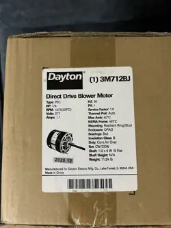 DAYTON DIRECT DRIVE BLOWER MOTOR 3 SPEED 