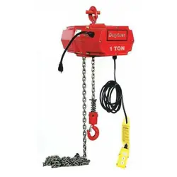 DAYTON 2GXH5 ELECTRIC CHAIN HOIST, 2,000 LB, 20 FT, HOOK MOUNTED - NO TROLLEY,