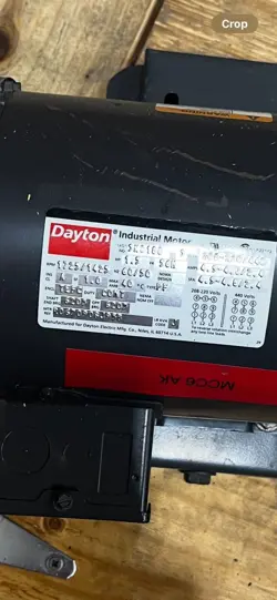 DAYTON INDUSTRIAL MOTOR MODEL 9030N3, 1 HP
