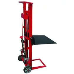 DAYTON 2MPU5 MANUAL PLATFORM LIFT TRUCK/STACKERS, MANUAL, 750 LB LOAD CAPACITY,