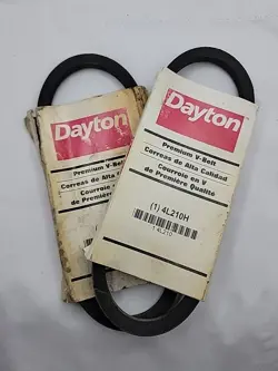 DAYTON 4L210H 4L210 PREMIUM V-BELT LOT OF 2 NOS 
