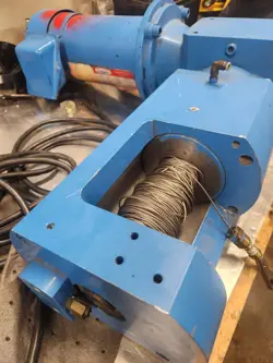 BOSTON GEAR 700 SERIES GEARBOX WITH WINCH AND DAYTON 110V MOTOR