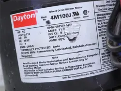 1/2HP 115V 1075RPM