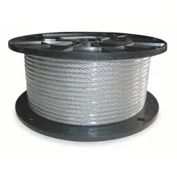 DAYTON 2TAF1 WIRE ROPE GALVANIZED STEEL, 7 X 19, 1,400 LB LIMIT, 100 FT
