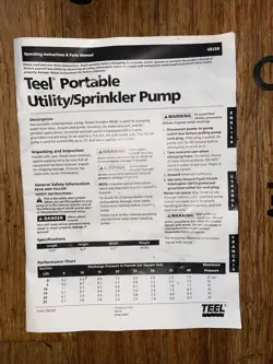 PORTABLE UTILITY PUMP
