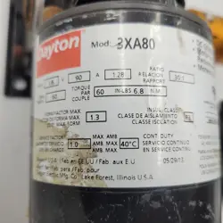 DAYTON DC GEARMOTOR MODEL: 3XA80