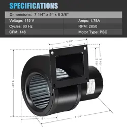 BLOWER REPLACES DAYTON