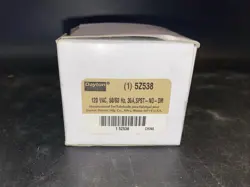 DAYTON 5Z538 POWER RELAY 120 VAC, 4 PIN, 120VAC, 30A, SPST-NO, NOS NEW
