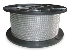 DAYTON 1DLC3 SS CABLE,1/16 IN,500 FT,96 LB CAPACITY