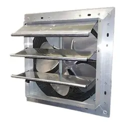 DAYTON 484X37 SHUTTER MOUNT EXHAUST FAN, 10 IN, VARIABLE SPEED, 600 CFM