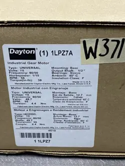 DAYTON GEARMOTOR 1LPZ7A