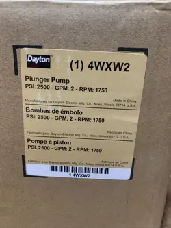 NEW DAYTON 4WXW2 DIRECT-MOUNT PRESSURE PLUNGER PUMP, 1,750 RPM, 5/8 IN SHAFT