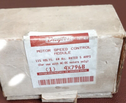 DAYTON MOTOR SPEED CONTROL MODULE 4X796B FOR AC/DC MOTORS 5A 115V, 0-10 DIAL