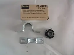 DAYTON 2X898 PILLOW BLOCK BEARING, 5/8 IN. BORE (D13T)