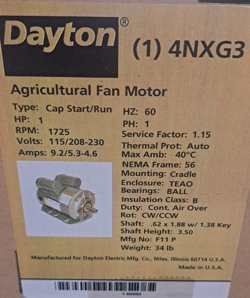 FAN MOTOR -UNUSED